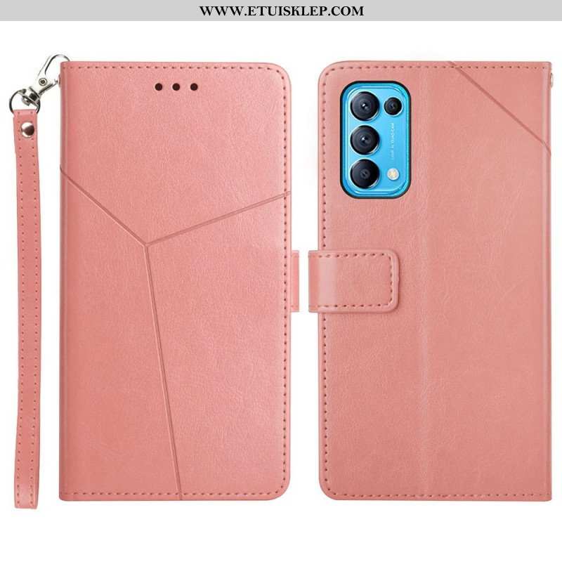 Obudowa Etui Na Telefon do Oppo Find X3 Lite Stylowa Skórzana Konstrukcja Geo Y